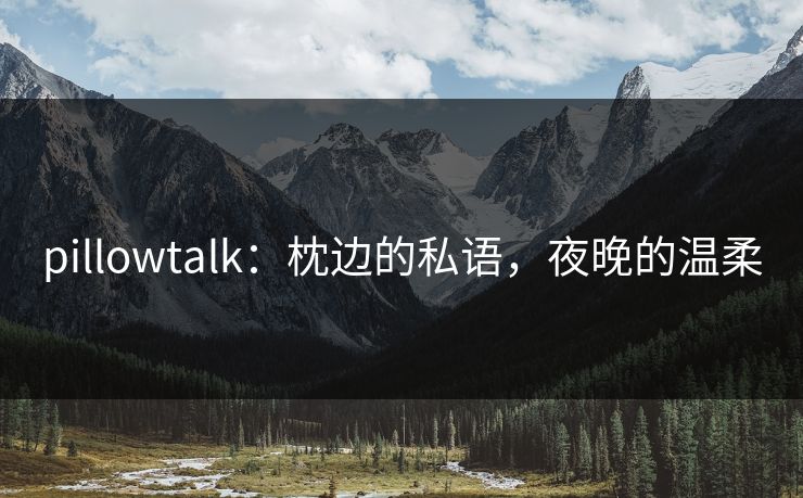 pillowtalk：枕边的私语，夜晚的温柔